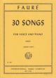 30 Songs: Vocal: High Voice & Piano (International)