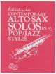 Contemporary Alto Sax Solos: Book only