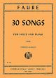 30 Songs: Vocal: Low Voice & Piano  (International)