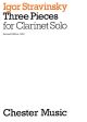 3 Pieces For Clarinet Solo
