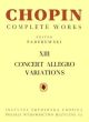 Complete Works XIII Concert Allegro Variations: Piano (paderewski)