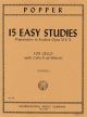15 Easy Studies: Op 76 And 73:  Violoncello With Cello II (International)