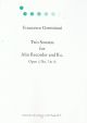 2 Sonatas Op.1 7&10 Alto (Treble) Recorder