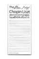 Chopin Liszt Shopping List