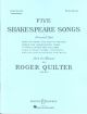 5 Shakespeare Songs: Second Set: Low Voice