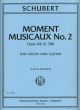 Moments Musicaux No 2: Op94 D780: Violin And Piano