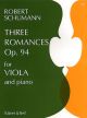3 Romances Op94: Viola And Piano (S&B)