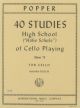 High School Of Cello Playing 40 Studies (International)