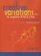 Creative Variations Vol.2 Alto Or Tenor Sax & Piano Book & Audio