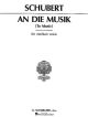 To Music (an Die Musik) D Major Med Voice German & English