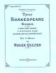 3 Shakespeare Songs: High Voice and Piano