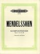 Works For Cello: Sonatas Variations & Song Without Words: Cello & Piano (Peters)