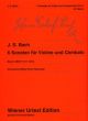 6 Sonatas For Violin And Harpsichord: Vol.2: Violin & Piano (Wiener Urtext)