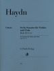 6 Sonatas For Violin And Viola Hob VI:1-6 (Henle)