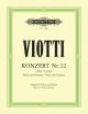 Violin Concerto A Minor No.22: Violin & Piano (Peters)