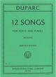 12 Songs For Medium Voice And Piano (International)