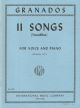 11 Songs: Original Key: Voice And Piano (Interntaional)