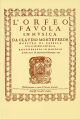 Orfeo: Vocal Score: English: Italian