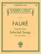 25 Selected Songs: Vocal Low Voice (Schirmer)