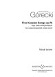 Five Kurpian Songs: Op75: Mixed Voices: Vocal