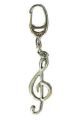 Keyring: Treble Clef: Pewter