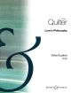 Loves Philosophy: D Maj: Op 3 No.1: Medium Voice And Piano