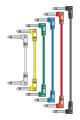 Lead: Cable: Chord Patch Lead: 0.5M: Set Of 6 Coloured