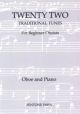 22 Traditional Tunes:  Oboe & Piano (Fentone)