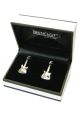 Acoustic Guitar Sliver Plated Cufflinks