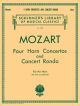Four Horn Concertos And Concert Rondo: French Horn & Piano (Schirmer)