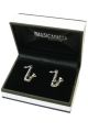 Silver Plated Saxophone Cufflinks