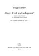 Singet frisch und wohlgemut, Op.12/ 4 (G). : Choral: (Barenreiter)
