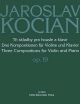 Three Compositions for Violin and Piano, Op.19 (Melody, Spring Song, Lullaby).: Violin & Piano: (Bar