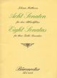 Sonatas  (8), Op.1/ 3-10. : Recorder Ensemble: (Barenreiter)
