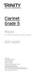 Trinity College London Clarinet Exam Pieces Grade 5 2017–2022 (Part Only)