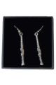 Gift: Earrings: Clarinet: Pewter