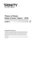 Trinity College London Theory Model Answers Paper (2016) Grade 1