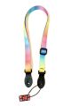 Ukulele Strap Nylon Webbing LG 1" Sherbert - Button End