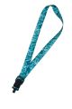 Ukulele Strap Nylon Webbing LG 1" Water - Sling/Hook