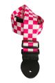 Leathergraft Guitar Strap - 2" Graphic Designs Pink & White