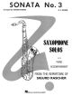 Sonata No 3: Alto Saxophone & Piano (Arr Sigurd Rascher)