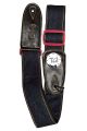 TGI Guitar Strap - Blue Denim Red Buckle