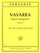Navarra: Danza Espagnole: Op.33: Violin Duet
