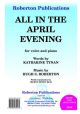 All In The April Evening Vocal  & Piano