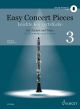 Easy Concert Pieces 3: Clarinet & Piano: Book & Audio (Schott)
