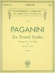 Six Grand Etudes Arr. Liszt: Piano Solo (Schirmer)