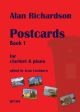 Postcards Book 1 For Clarinet & Piano (Richardson)