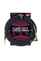 Ernie Ball Braided 3m/10ft - 1/4" Straight Jack To 1/4" Angled Jack - Black