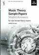 OLD STOCK SALE - Theory Sample Papers Model Answers: Grade 1 (2020)