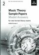OLD STOCK SALE - ABRSM Theory Sample Papers Model Answers: Grade 2 (2020)